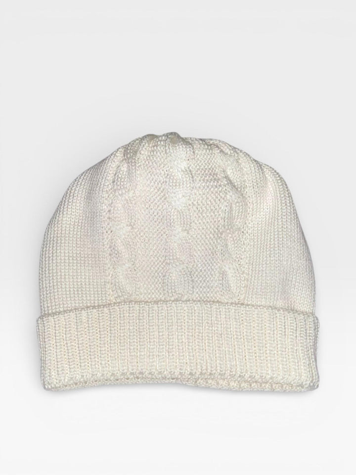 Cappellino latte in lana con trecce 643 LA BABY Lord 