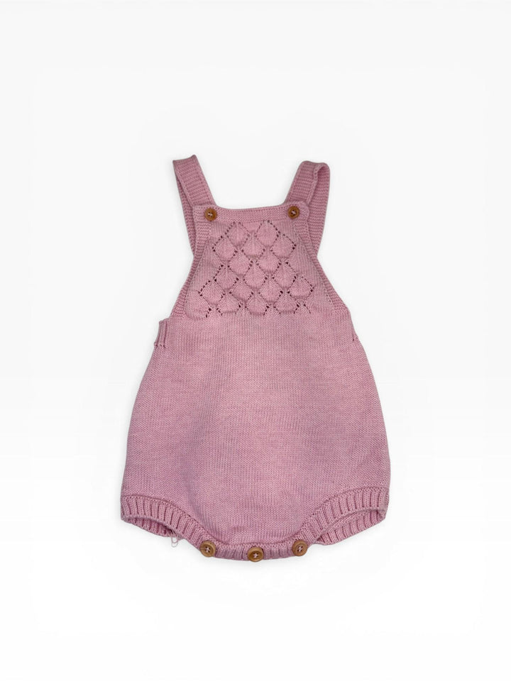 Salopette corta in filo rosa 26104 80 Babby 