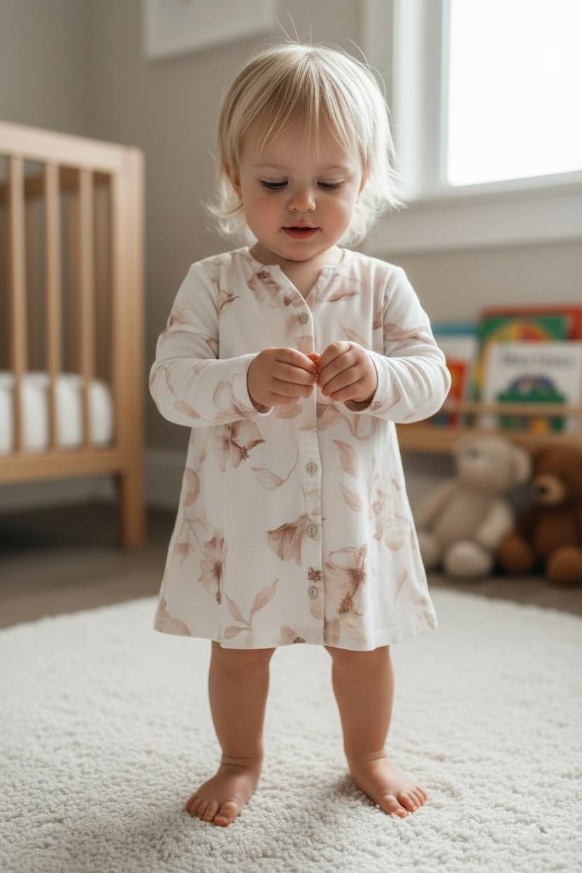 Camicia da notte in caldo cotone a fiori 6332A00 810 SOTTOCOPERTA 