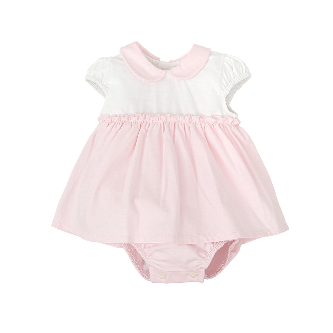 Abito pagliaccetto bicolore in cotone 31219 BR BABIDU 