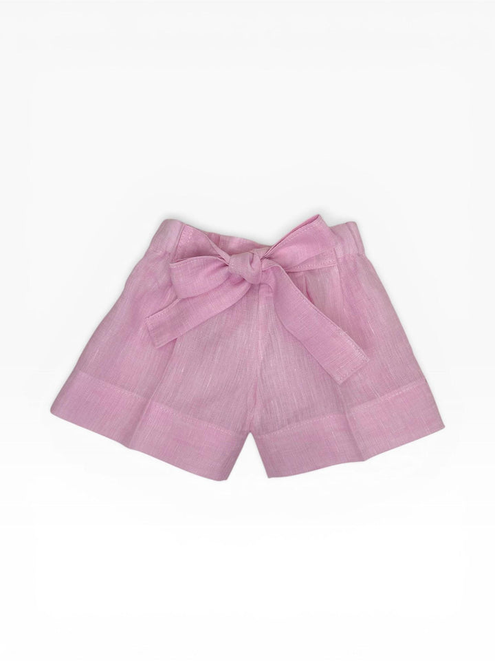 Pantaloncini in lino con fiocco GAIA 84 Mantì 