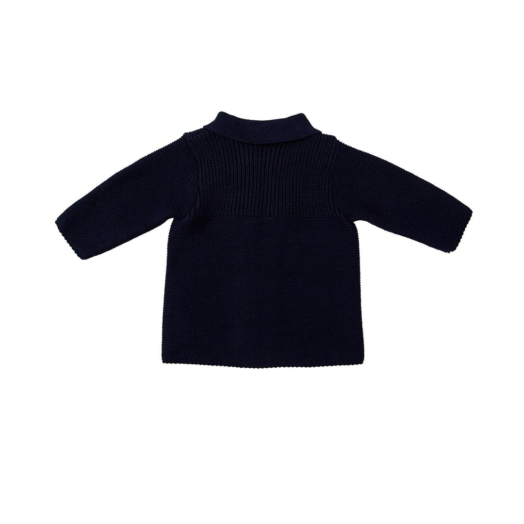 Cappotto in maglia doppiopetto tinta unita<BR/> 22759 BL BABIDU 