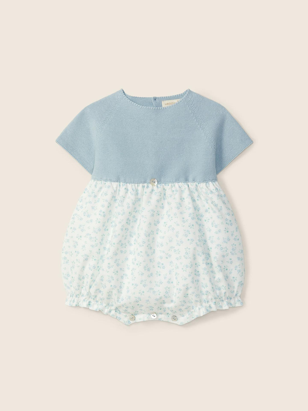 Pagliaccetto in filo a maniche corte con stampa floreale 02405A 01 WEDOBLE 