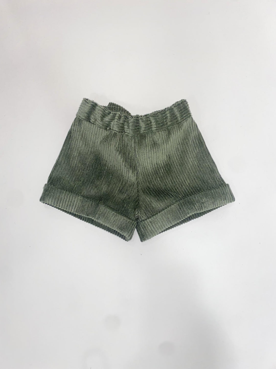 Pantaloncini in velluto a coste verde con dettaglio fiocco FIOCCO 104 Mantì 
