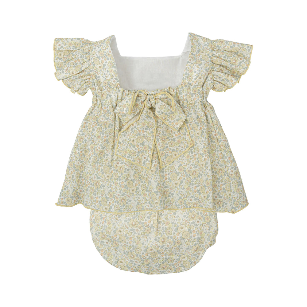 Complet con stampa floreale e dettagli in pizzo 93415 GI BABIDU 