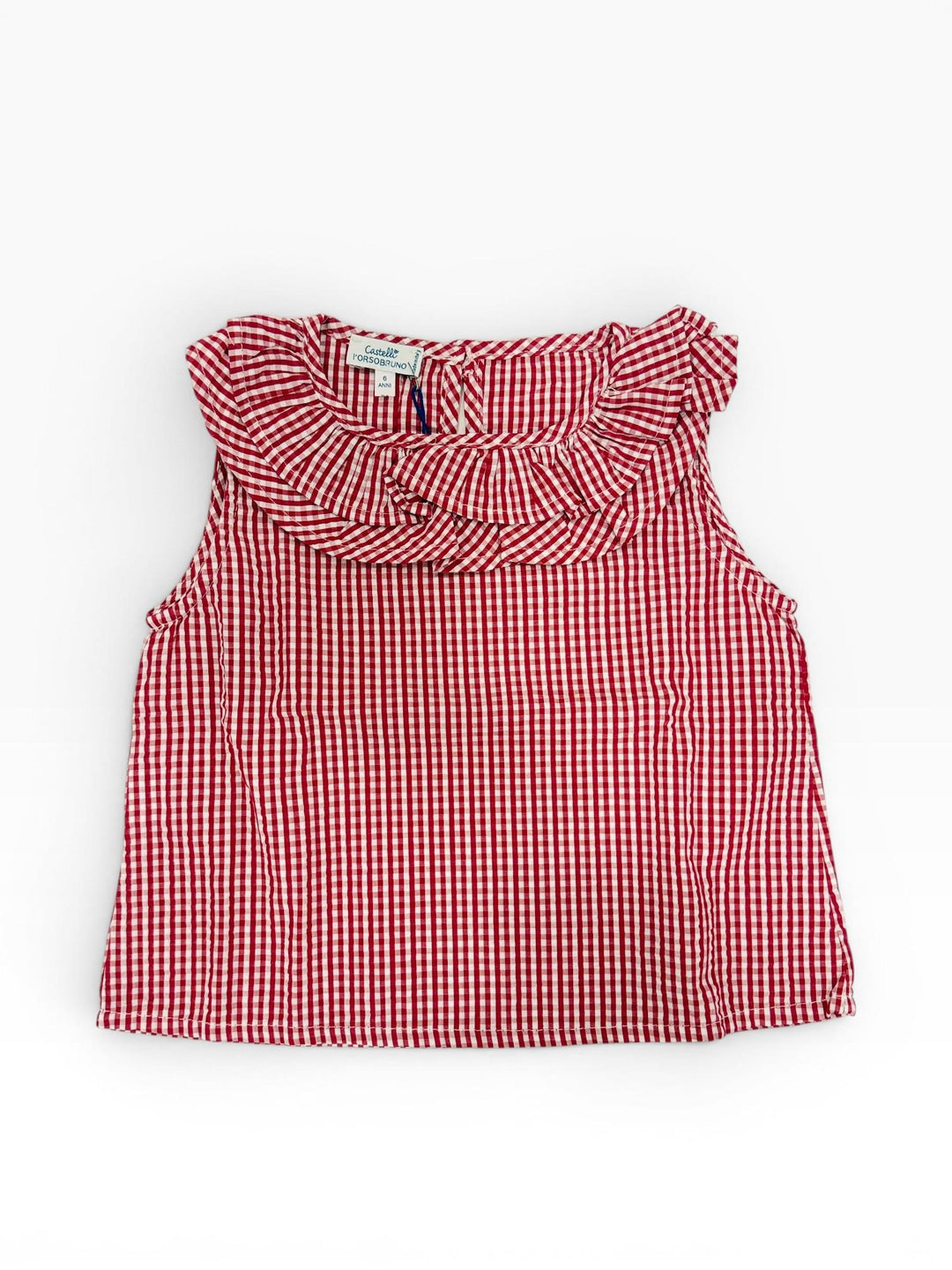Blusa a quadretti vichy in cotone VARAZZE BRS ORSO BRUNO 