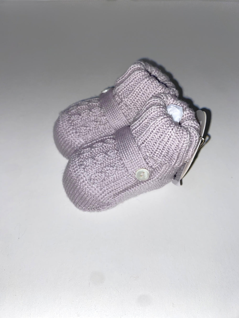 Scarpine da neonato in lana con lavorazione a treccia 702 TO BABY Lord 