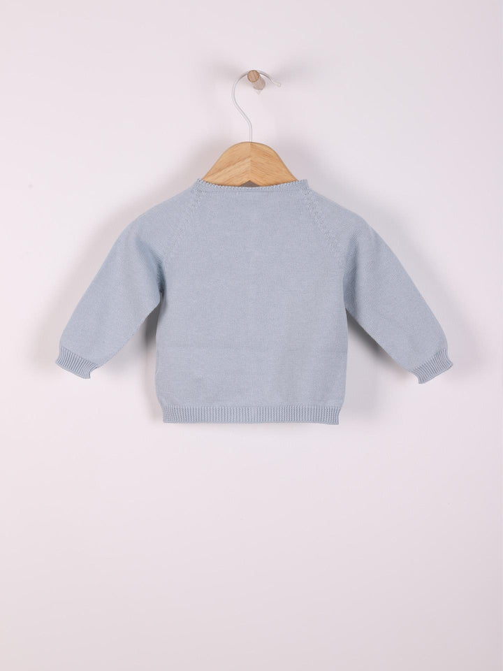 Cardigan scollo tondo in filo 04308B 01 WEDOBLE 