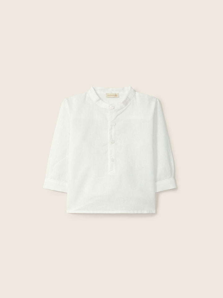 Camicia a maniche lunghe in cotone e lino 04914A 90 WEDOBLE 