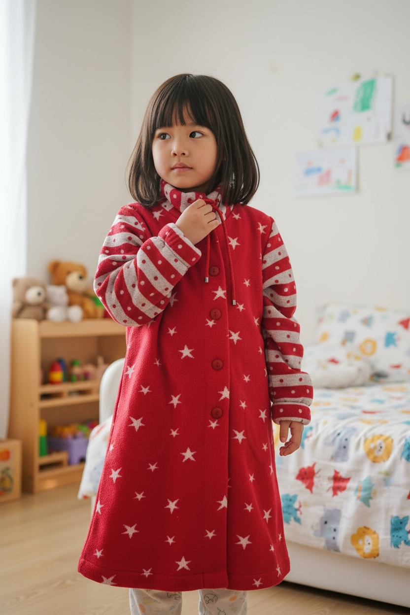 Vestaglia a stelline in pile 04 RS Bobosette! 