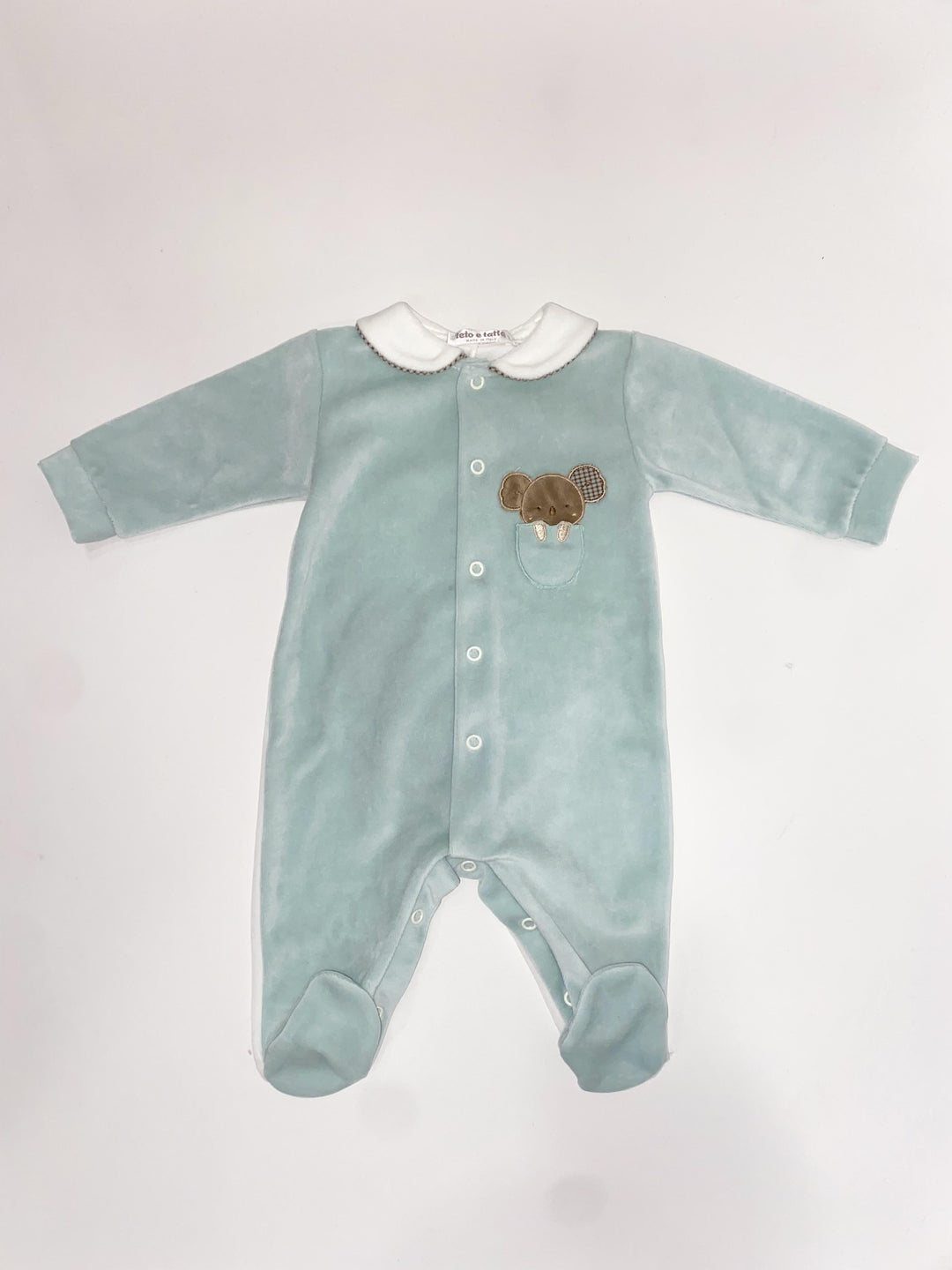 Tutina in ciniglia con dettaglio teddy TU8270 VE Teto e Tatta 