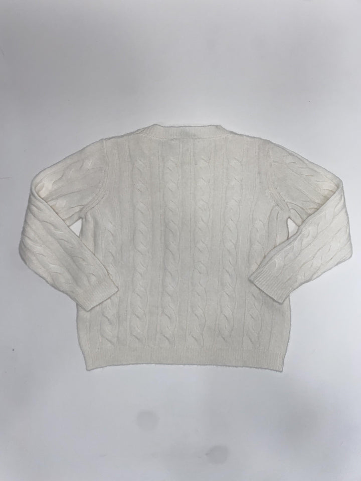 Maglione in lana a treccia latte 44576 X1 Per Te 