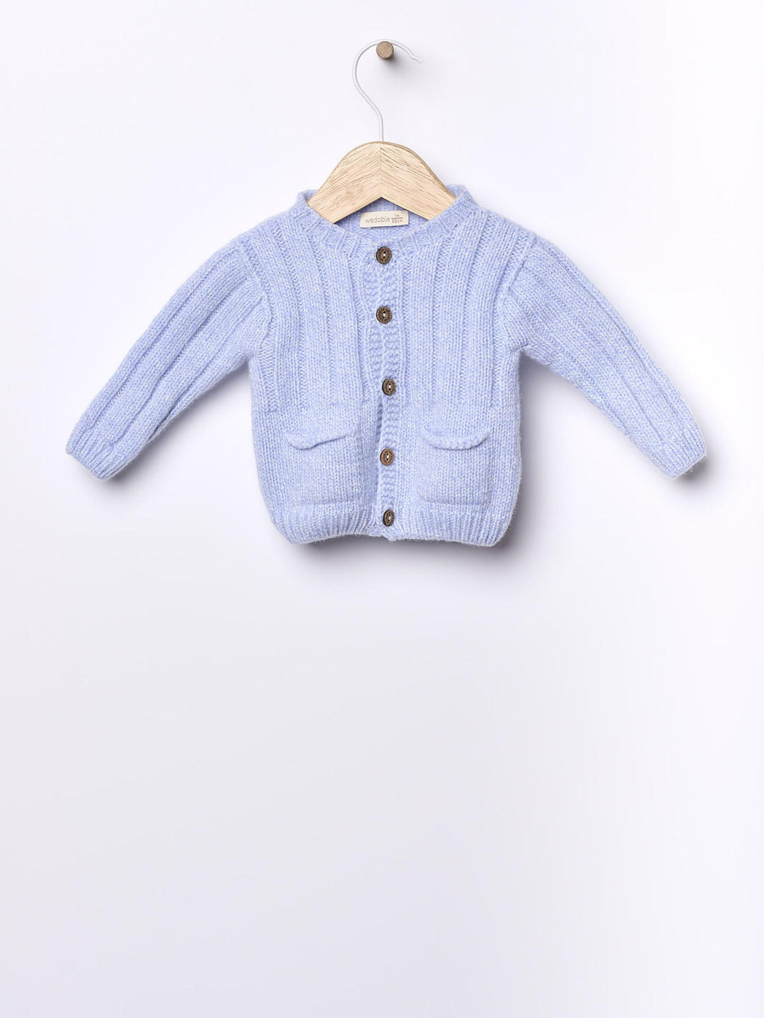 Cardigan a coste in lana 04308A 43 WEDOBLE 
