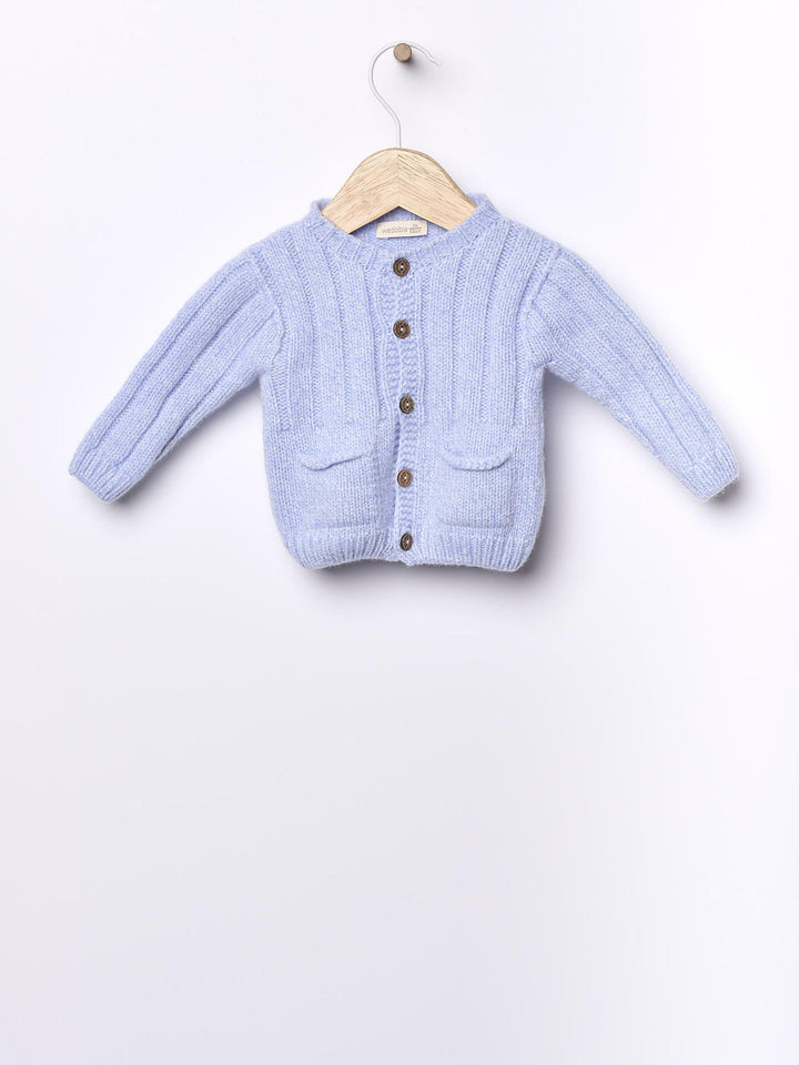 Cardigan a coste in lana 04308A 43 WEDOBLE 
