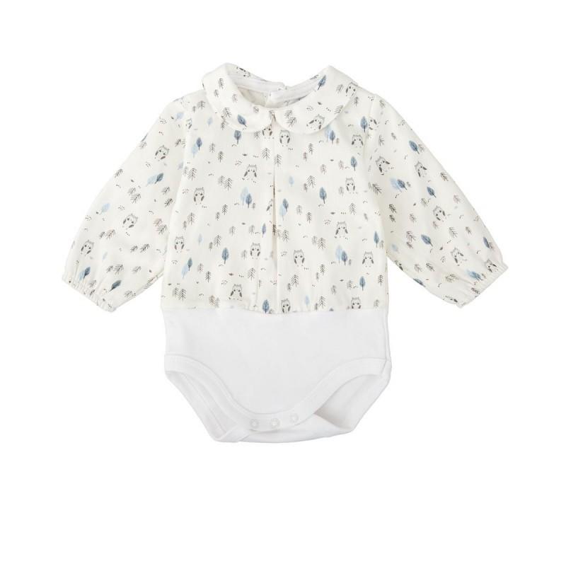 Body camicia neonato con stampa bosco 2013 CE BABIDU 