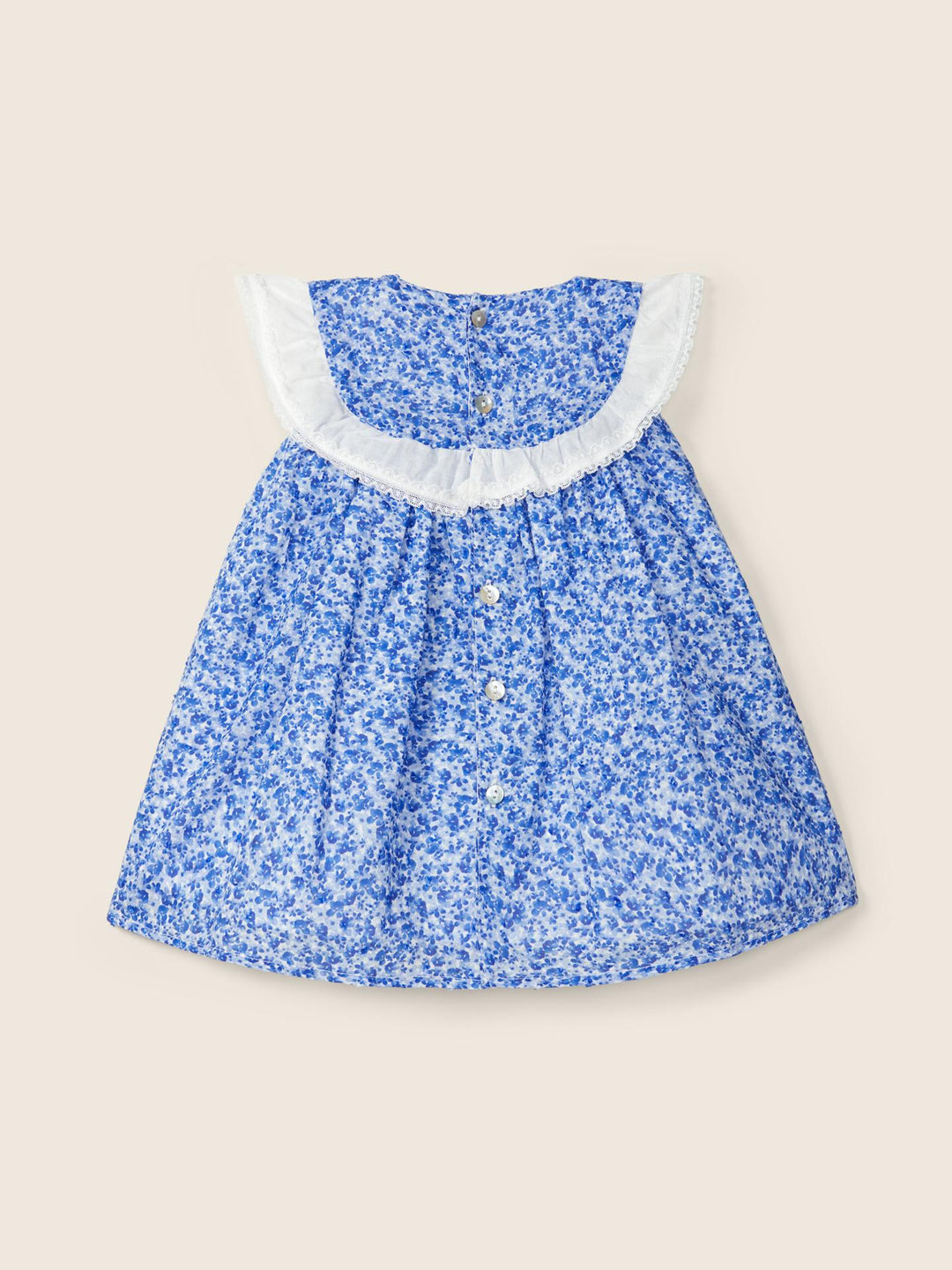 Abito con vivace fantasia floreale blu 07704A 90 WEDOBLE 