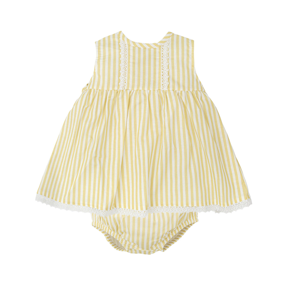 Completo casacca e culotte a righe gialle 91428 GI BABIDU 
