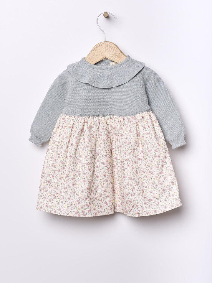 Abito a maniche lunghe con stampa floreale 06404A 90 WEDOBLE 