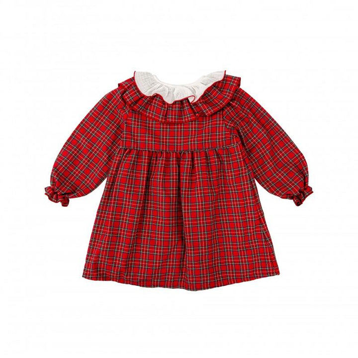 Abito a quadri scozzesi in caldo cotone 90659 RS BABIDU 