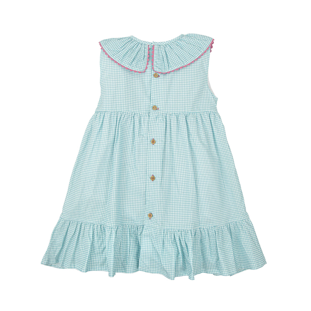 Abito a quadretti e balze 91424 BV BABIDU 