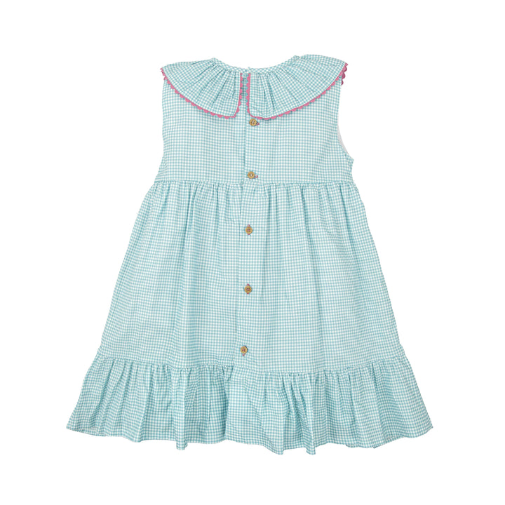 Abito a quadretti e balze 91424 BV BABIDU 