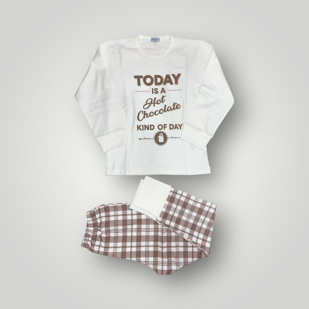 Pigiama in caldo cotone con pantalone tartan 1925I11 160# Sottocoperta R. 