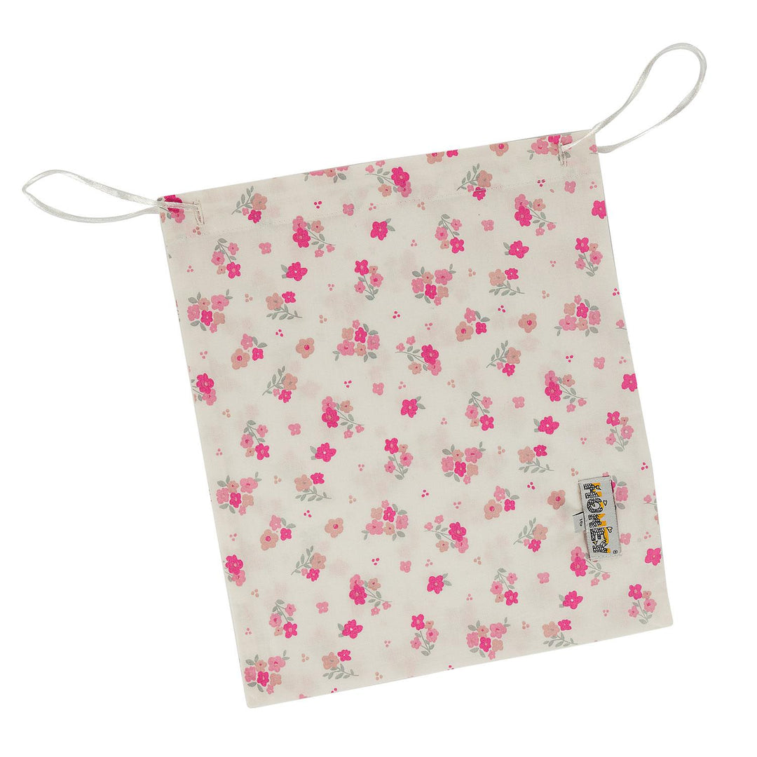 Pigiama lungo in cotone bianco con fiori rosa LUCY BCL 636 GOLD 