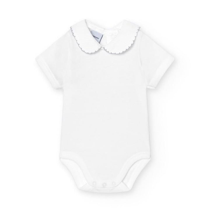 Body neonato manica corta con colletto in piquet 1181 GR BABIDU 