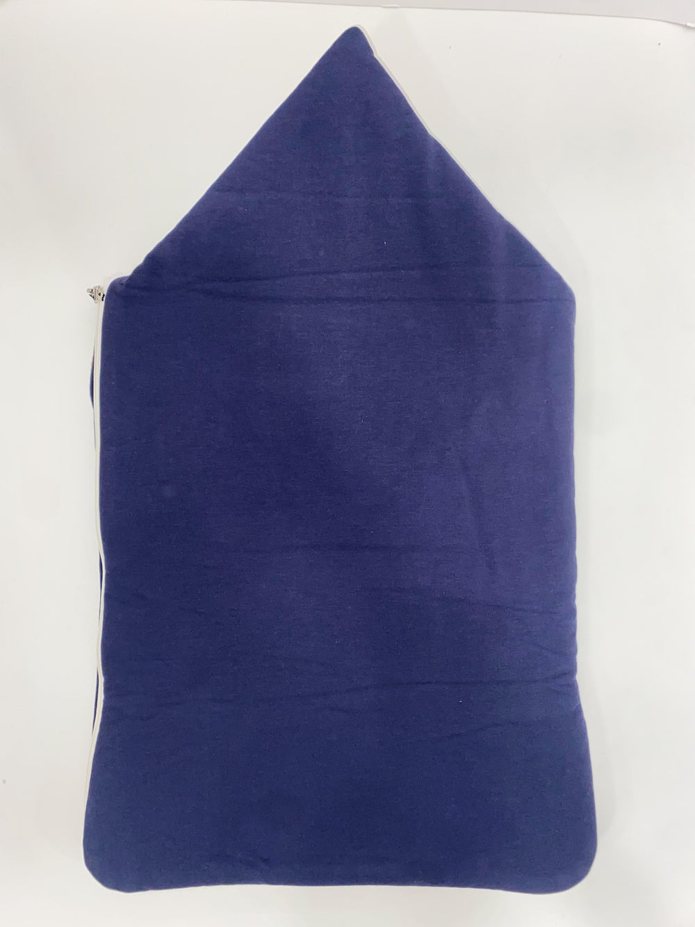 Sacco nanna imbottito blu navy con cappuccio e dettagli tartan 8555 BLR PERDIPIU 