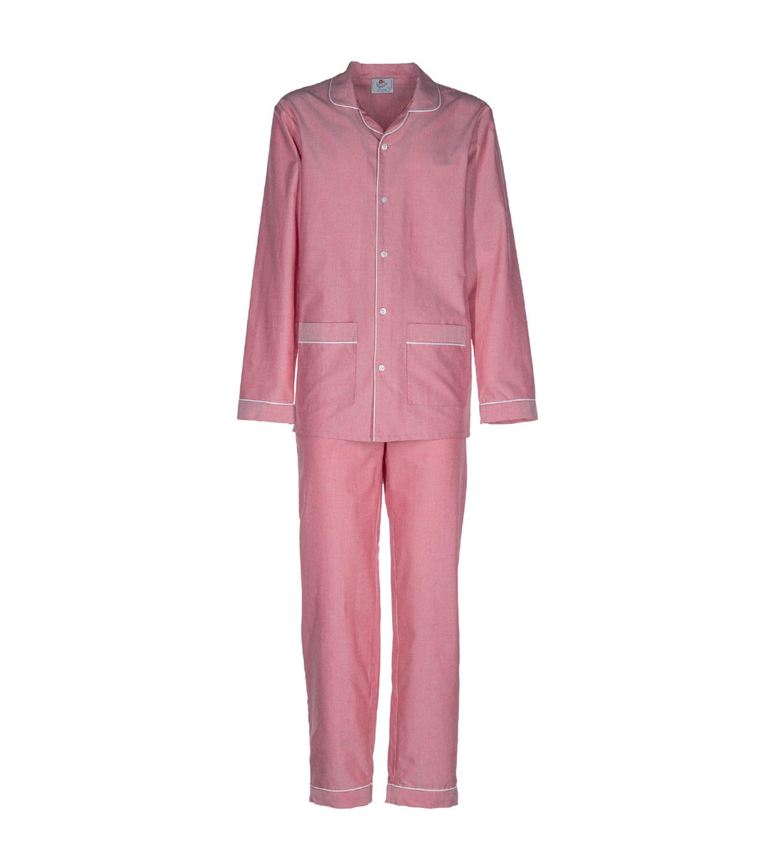 Pigiama lungo in oxford bordeaux unito CHARLY BCL/7 520 GOLD 