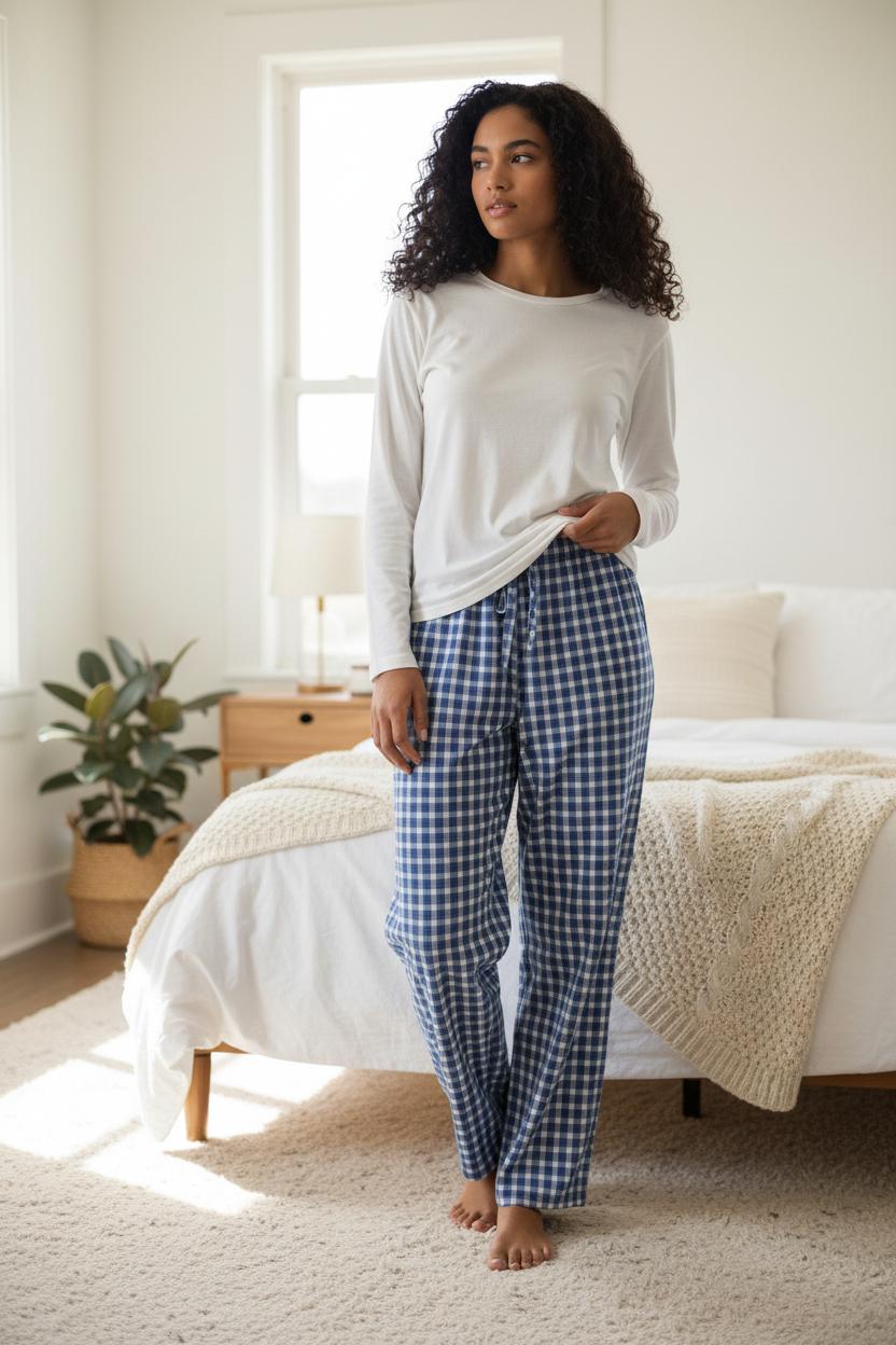 Pigiama donna lungo in flanella e caldo cotone MARY FDL 804 GOLD 