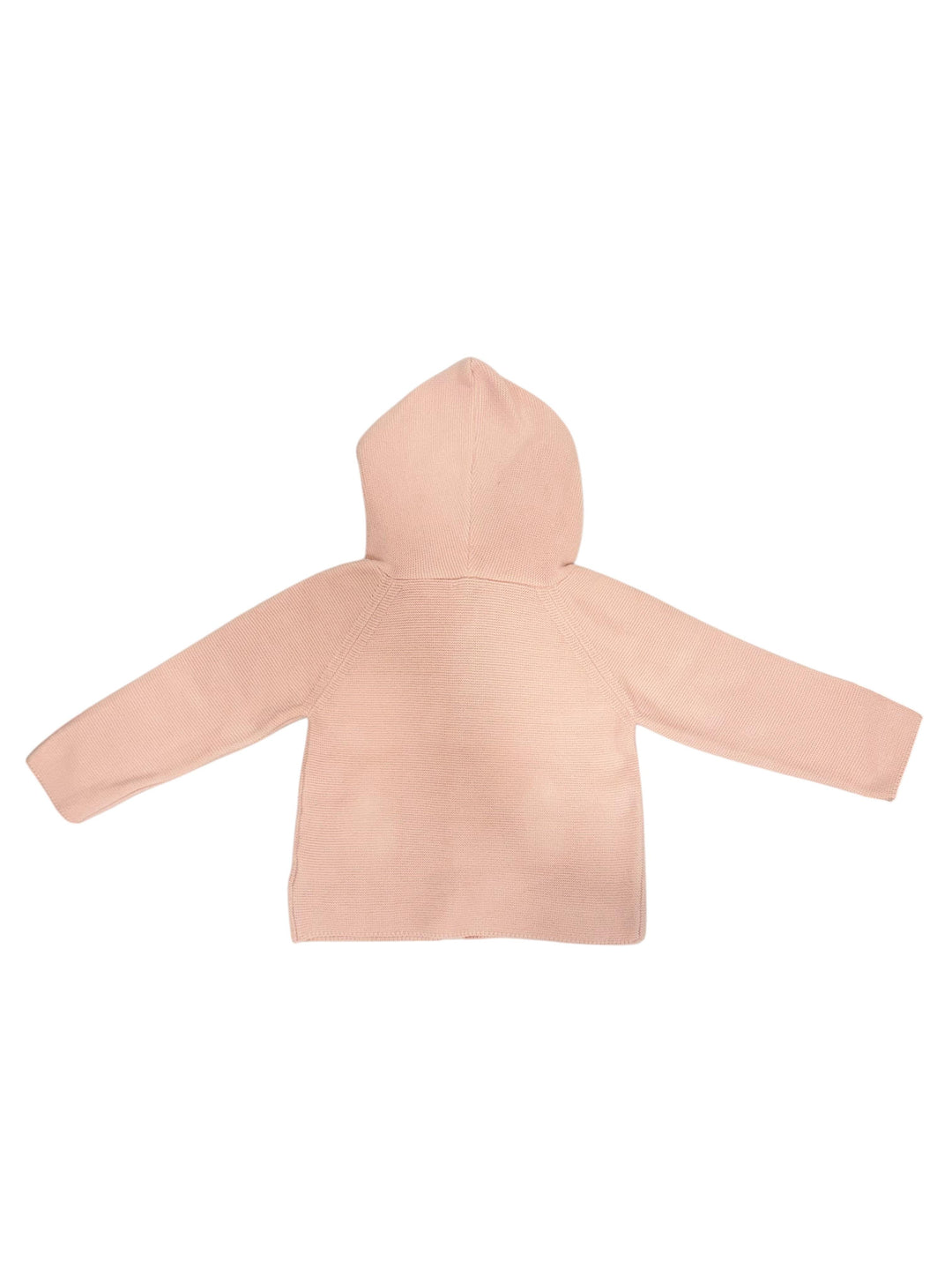 Cardigan con cappuccio in filo rosa chiaro 08308A/E 02 WEDOBLE 
