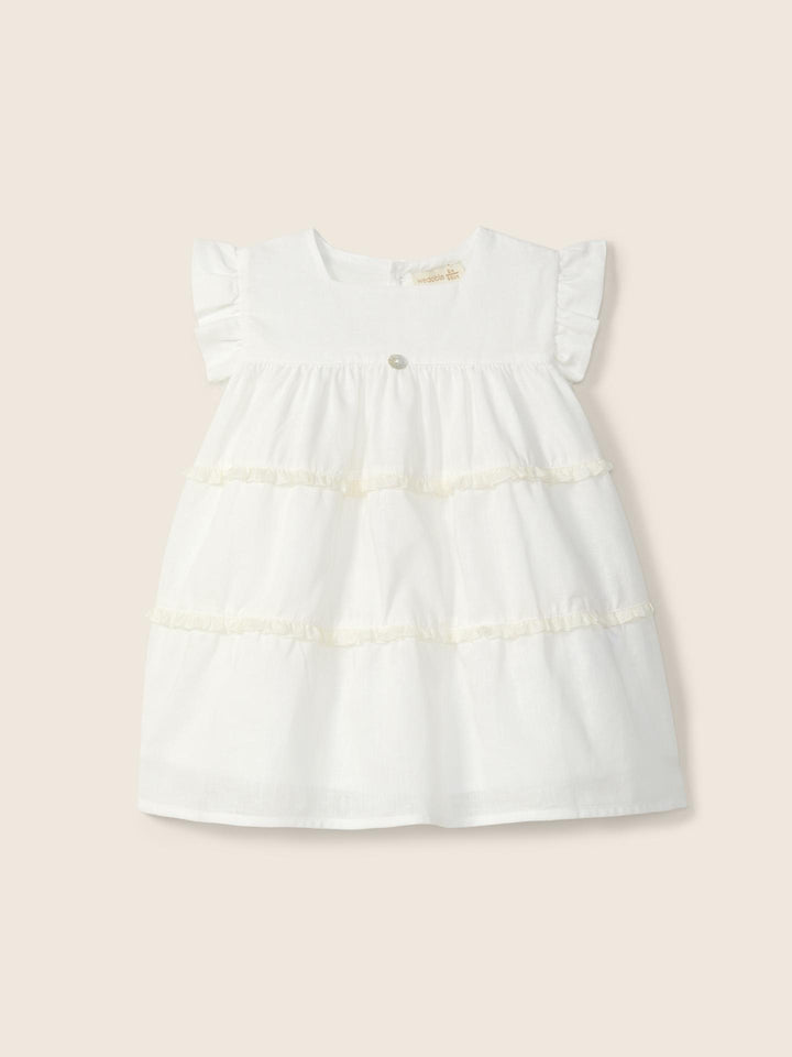 Vestito corto in cotone e lino 04704B 90 WEDOBLE 