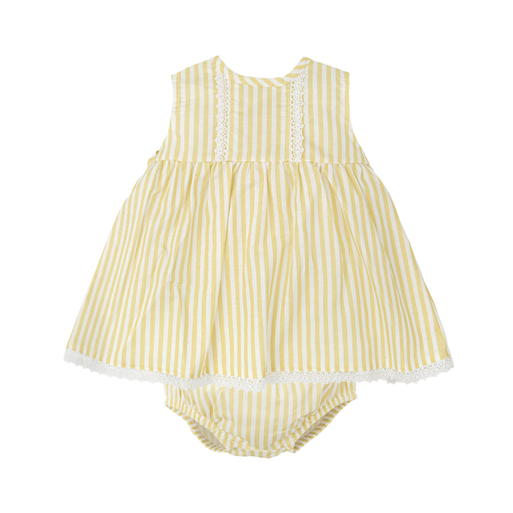 Completo casacca e culotte a righe gialle 91428 GI BABIDU 