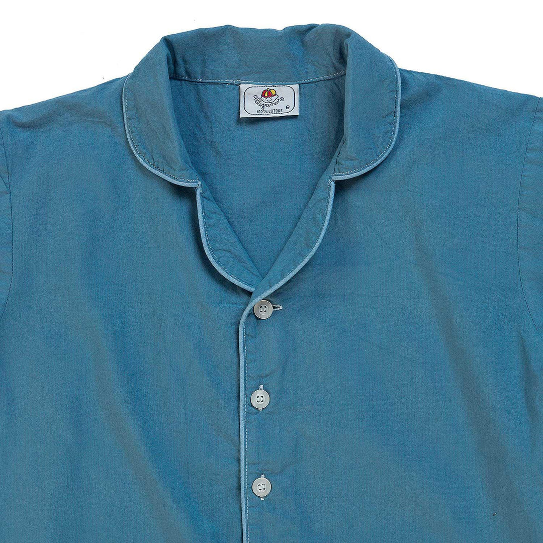 Pigiama corto in cotone blu jeans CHARLY BCC 870 GOLD 