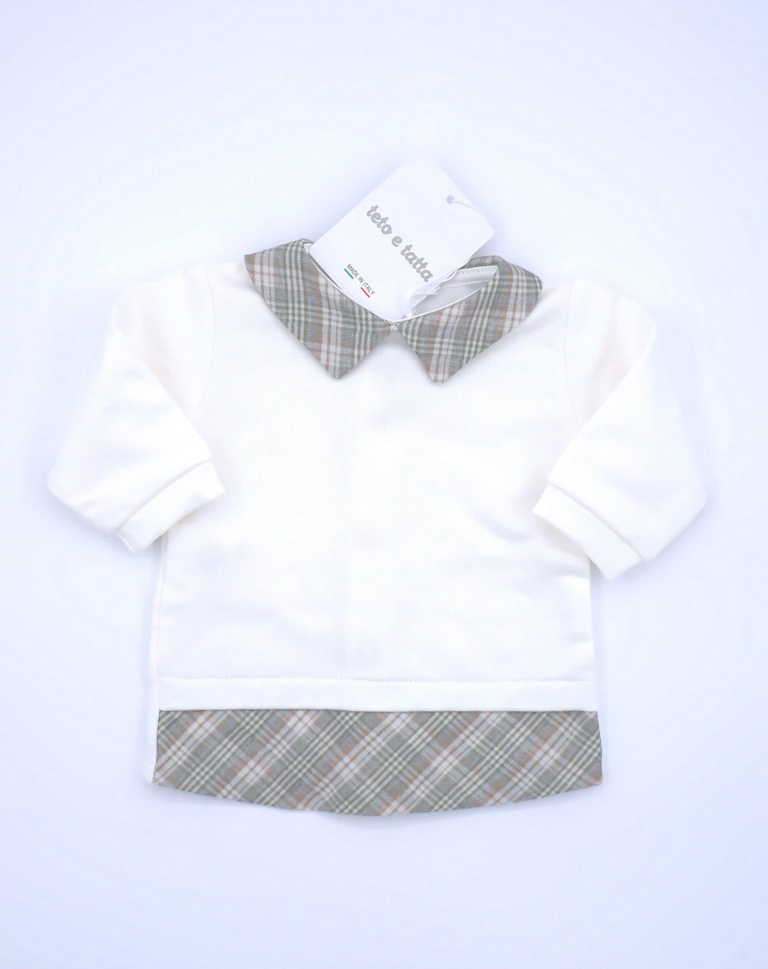 Completo bianco e verde con oantalone in velluto a costine CL6781 PV Teto e Tatta 