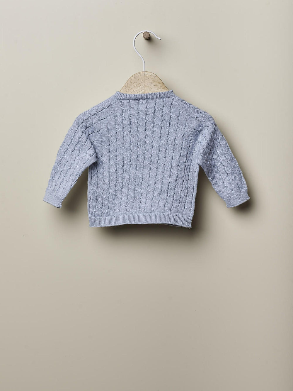 Cardigan a maniche lunghe a trecce in filo 04308A 01 WEDOBLE 
