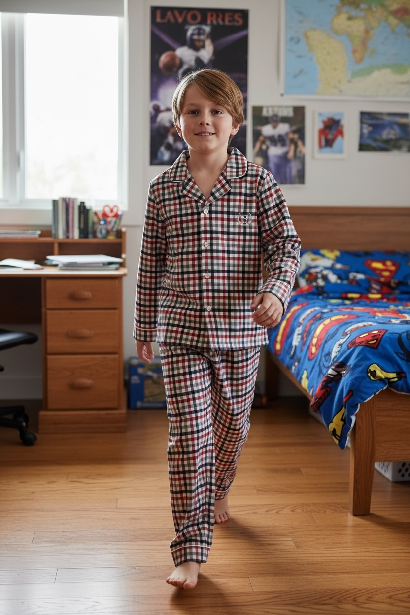 Pigiama in flanella a quadri FSI 9227I00F RS## SOTTOCOPERTA 