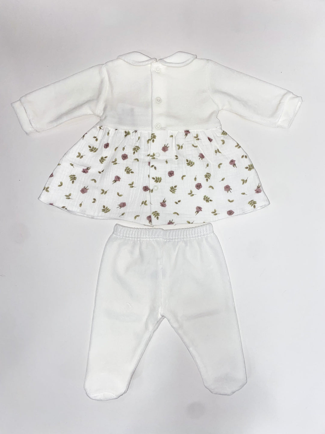 Completo in ciniglia con fiocco a fantasia CL8051 RB Teto e Tatta 