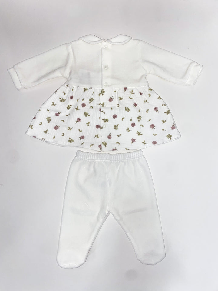 Completo in ciniglia con fiocco a fantasia CL8051 RB Teto e Tatta 