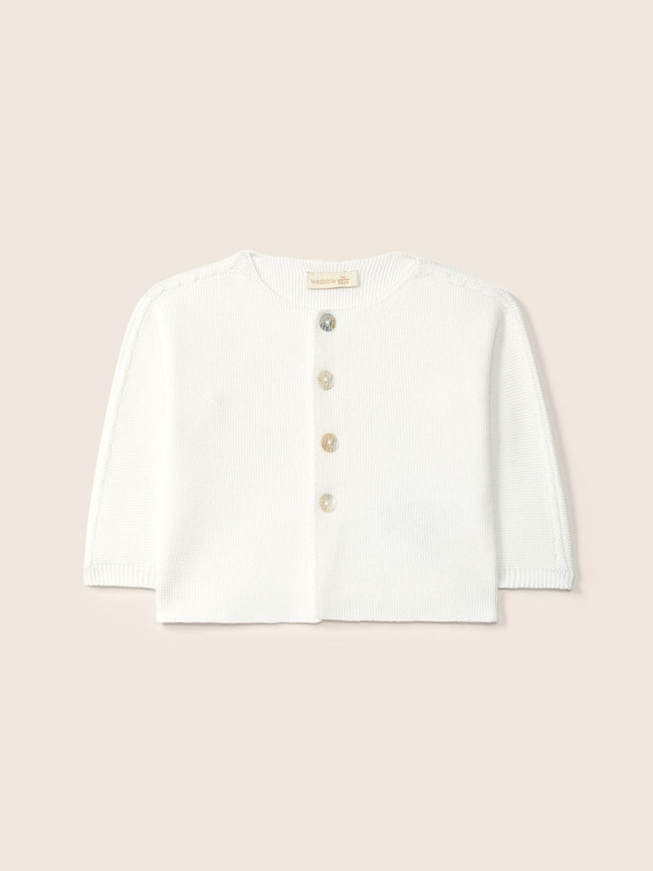 Cardigan girocollo in filo 03308B 03 WEDOBLE 