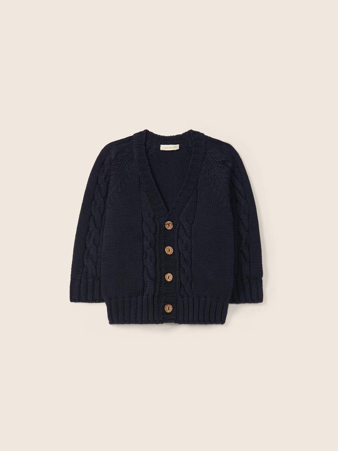Cardigan scollo a V in filo blu 12308A 13 WEDOBLE 
