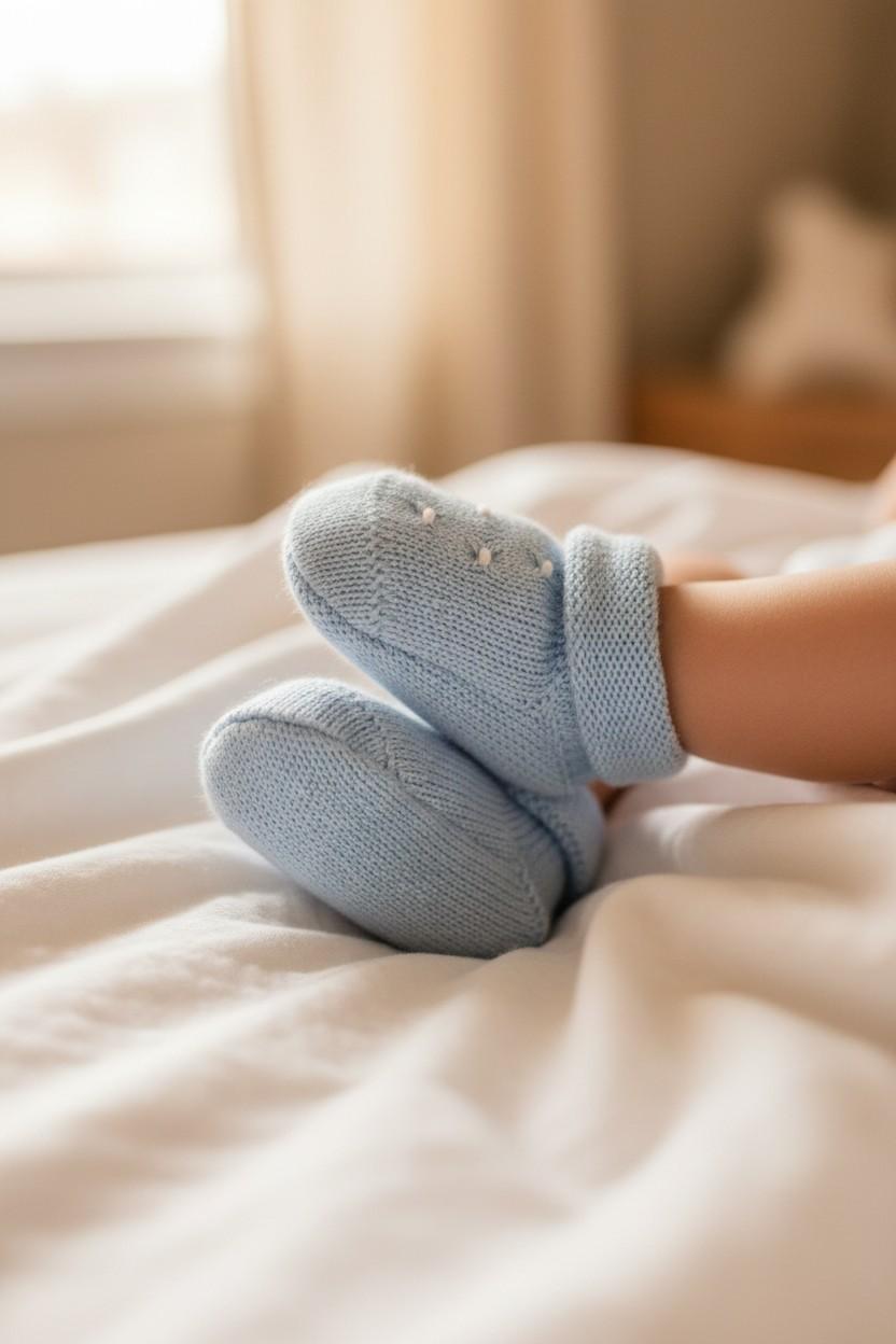 Scarpine in filo nido d'ape celeste 756 CE BABY Lord 