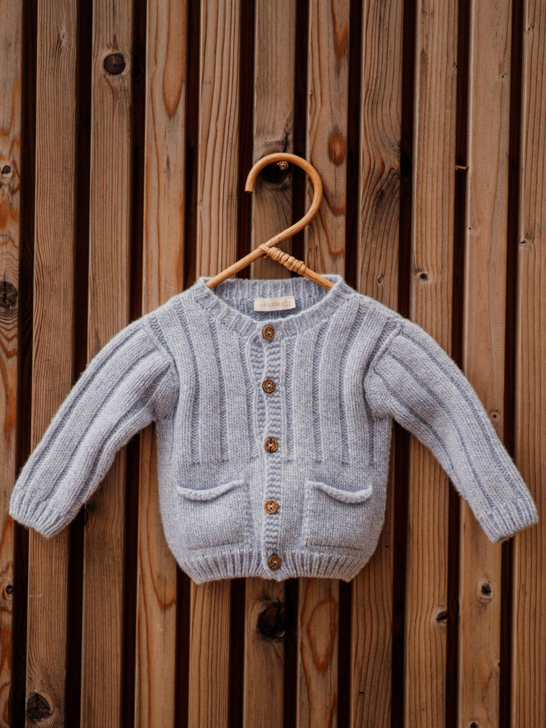 Cardigan a coste in lana 04308A 43 WEDOBLE 