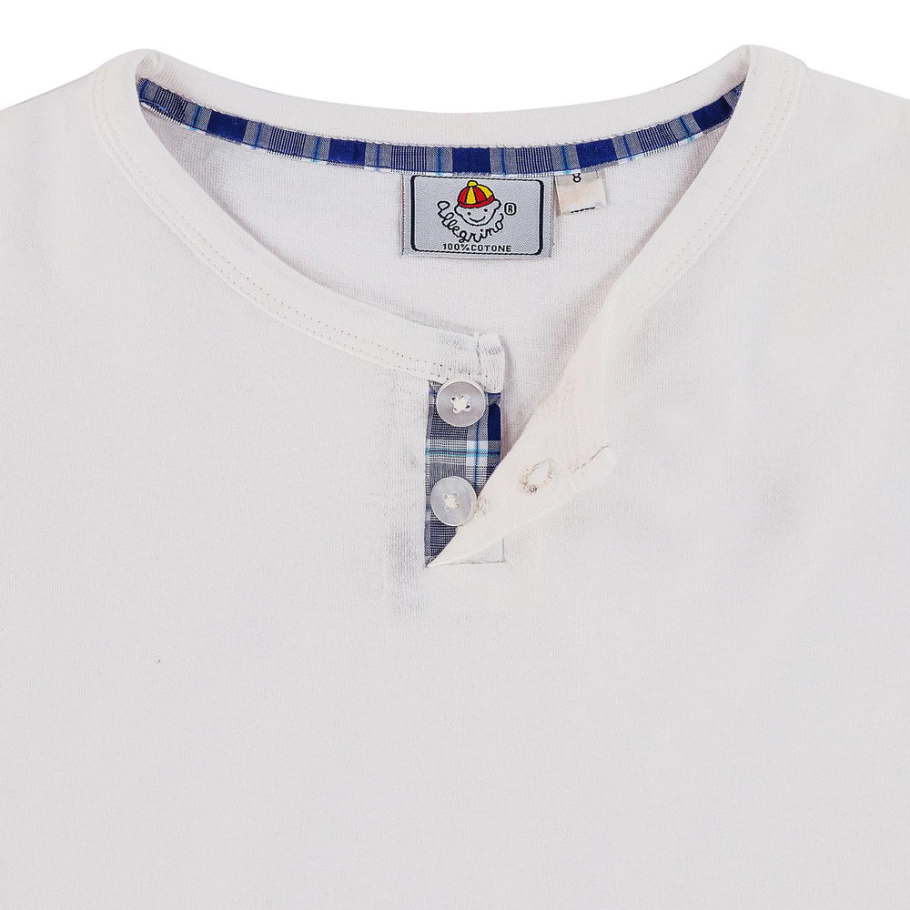 Pigiama in cotone lungo quadretto blu con riga celeste PETER BCL 640 GOLD 