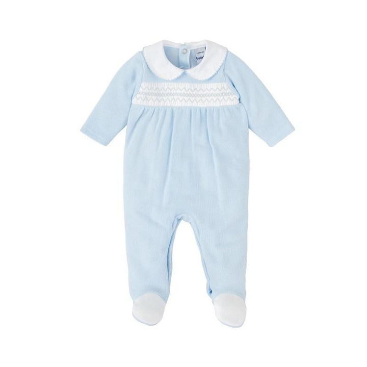 Tutina caldo cotone con dettaglio punto smock 10626 BC BABIDU 