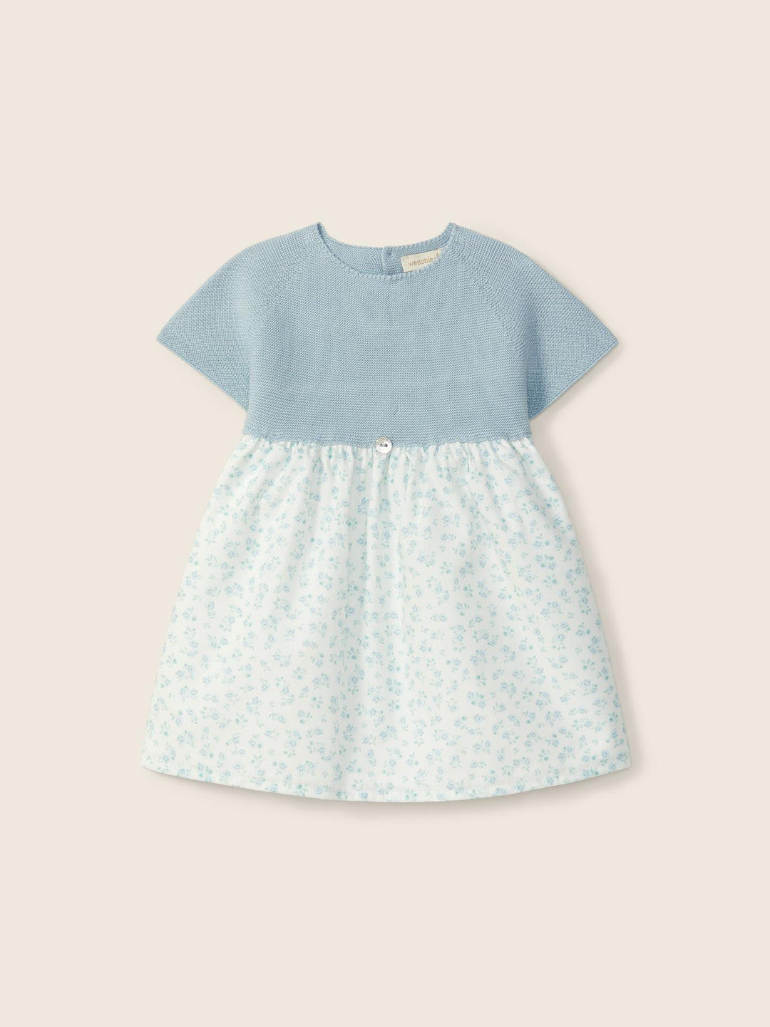 Abito in filo a fiori e maniche corte 02404A 01 WEDOBLE 