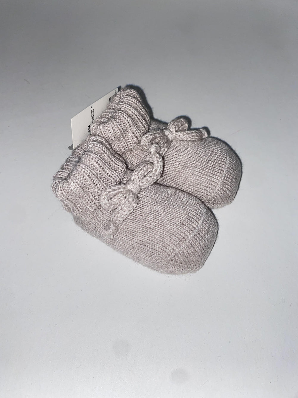 Scarpine in lana tortora con fiocco decorativo 2969 K5 STORY calze 