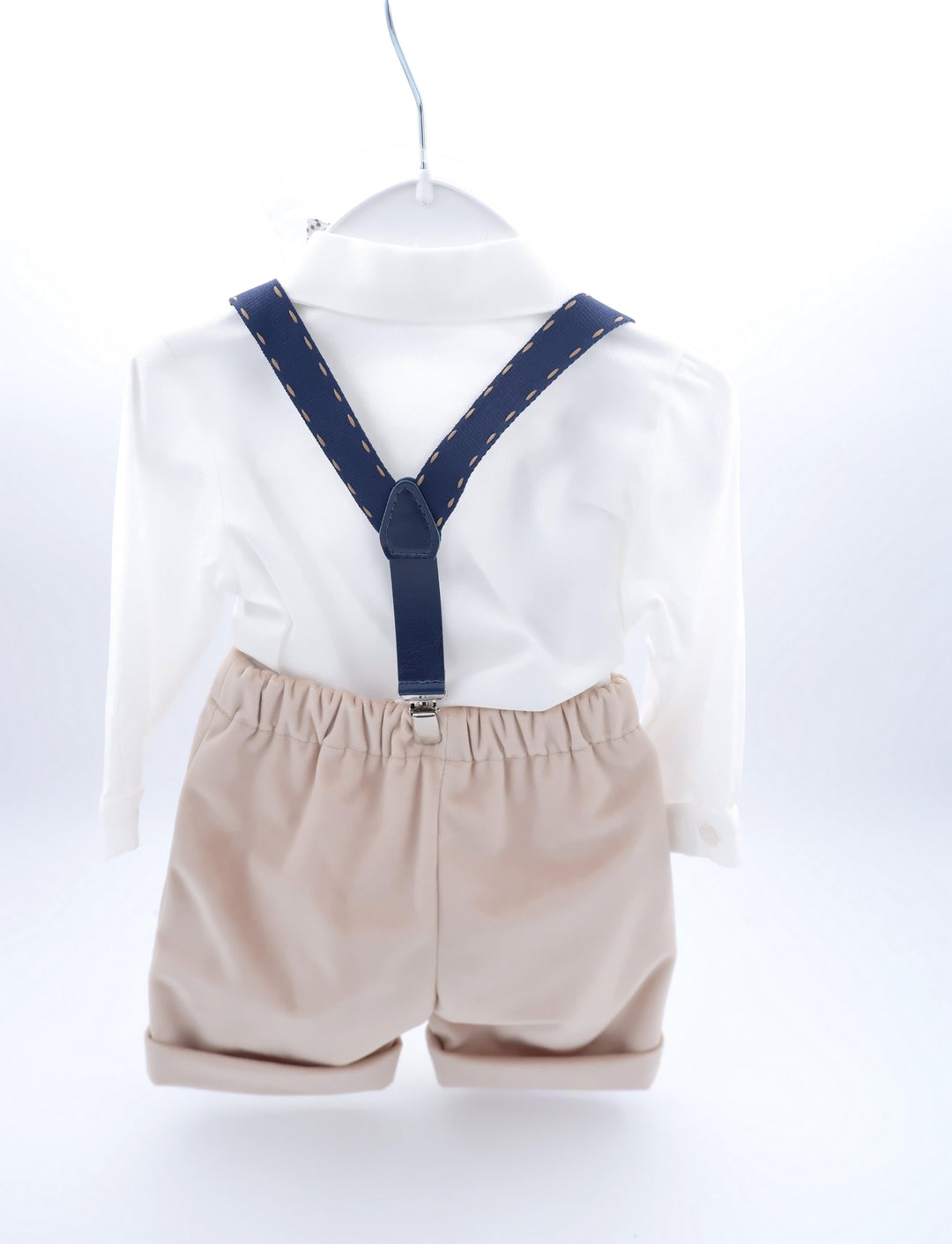 Completo con bretelle (pantalone begie) CB6770 BS Teto e Tatta 