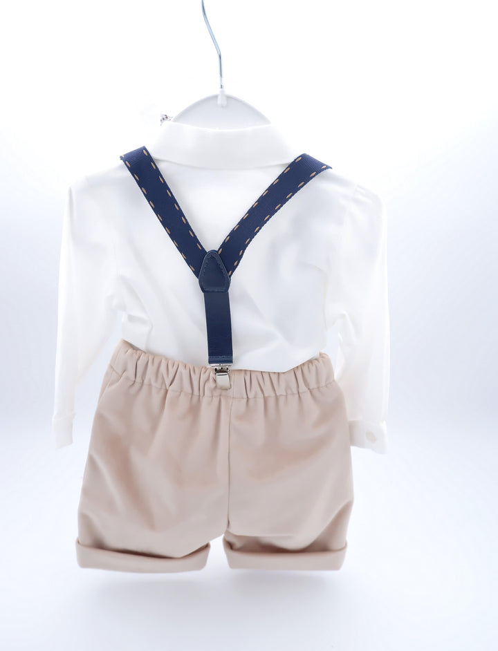 Completo con bretelle (pantalone begie) CB6770 BS Teto e Tatta 